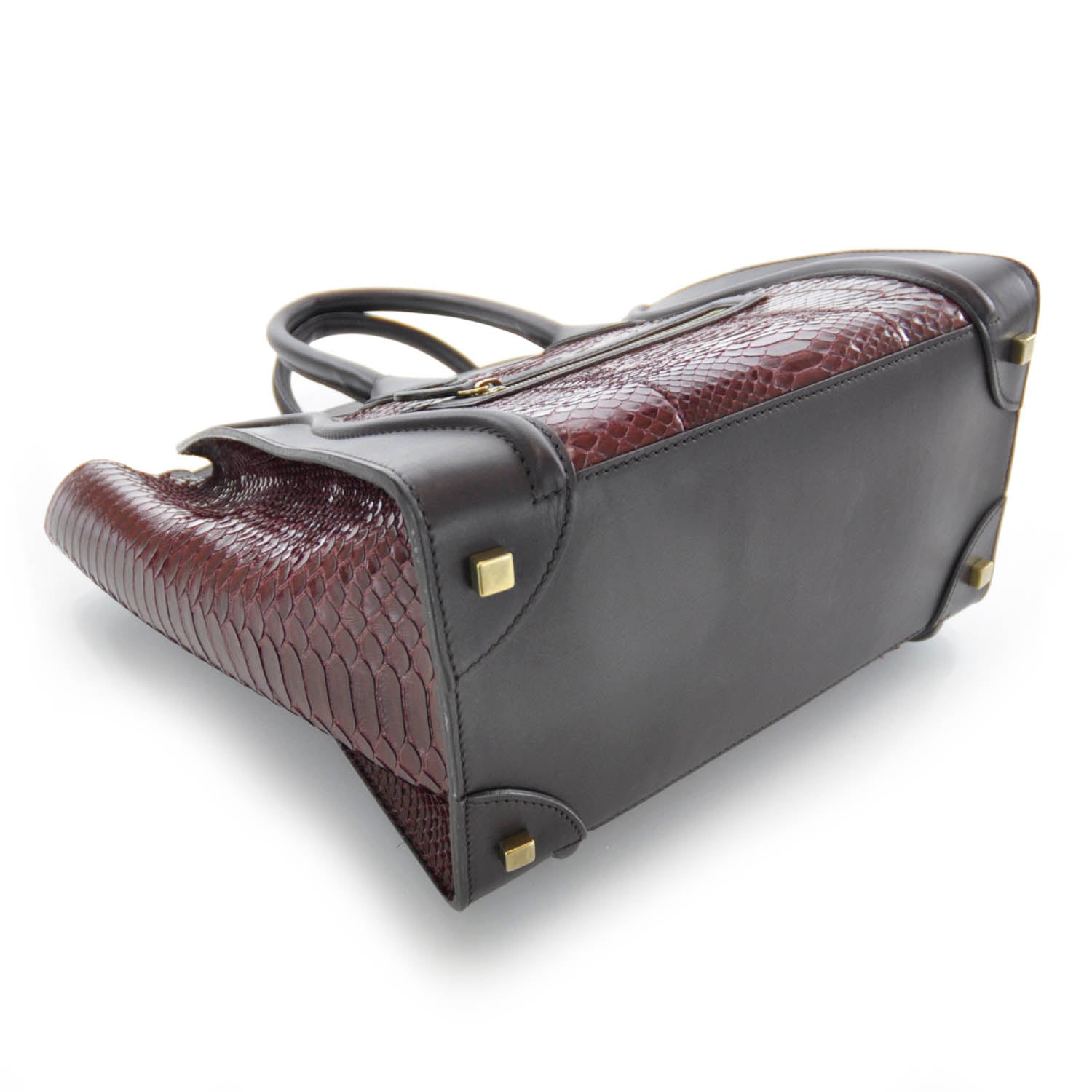 Celine Python Mini Luggage Burgundy 4 of 8