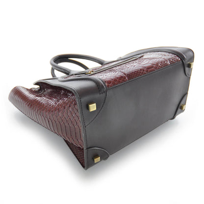Celine Python Mini Luggage Burgundy 4 of 8