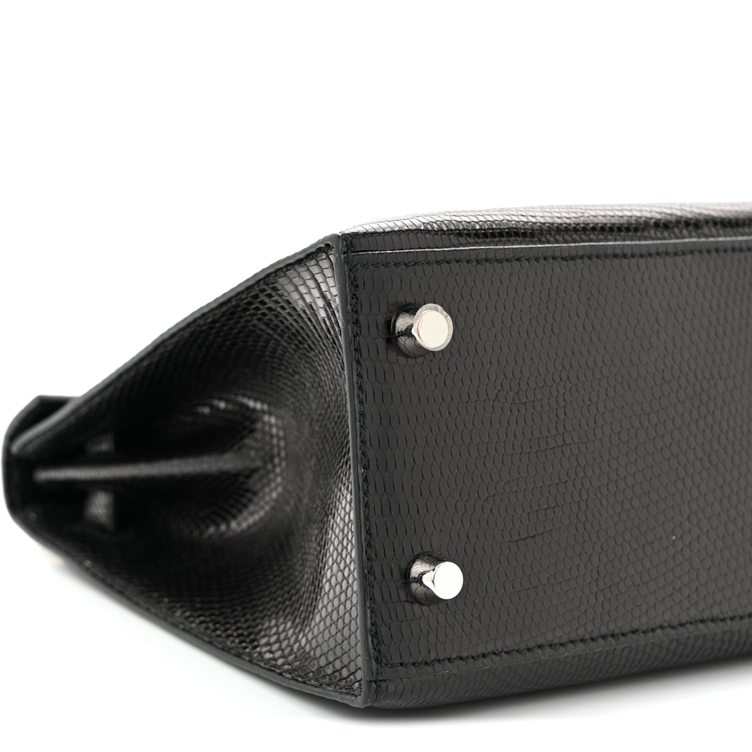 Hermes Lizard Niloticus Kelly Sellier 25 Black 1829071 – FASHIONPHILE