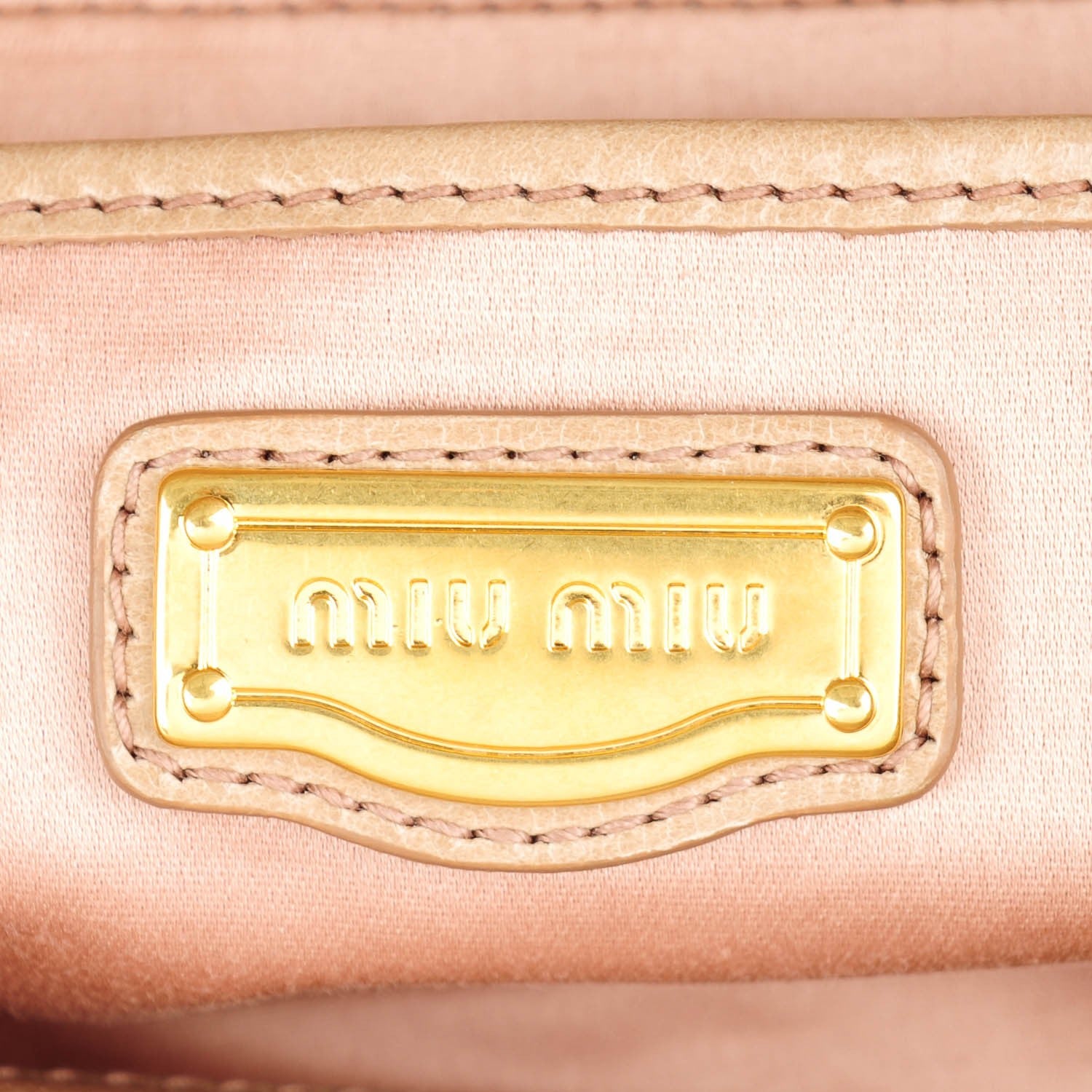 Miu Miu Vitello Lux Large Bow Bag Cammeo 139855 – FASHIONPHILE