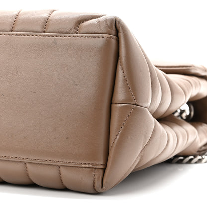 Saint Laurent Calfskin Y Quilted Monogram Medium Loulou Chain Satchel Taupe 10 of 10
