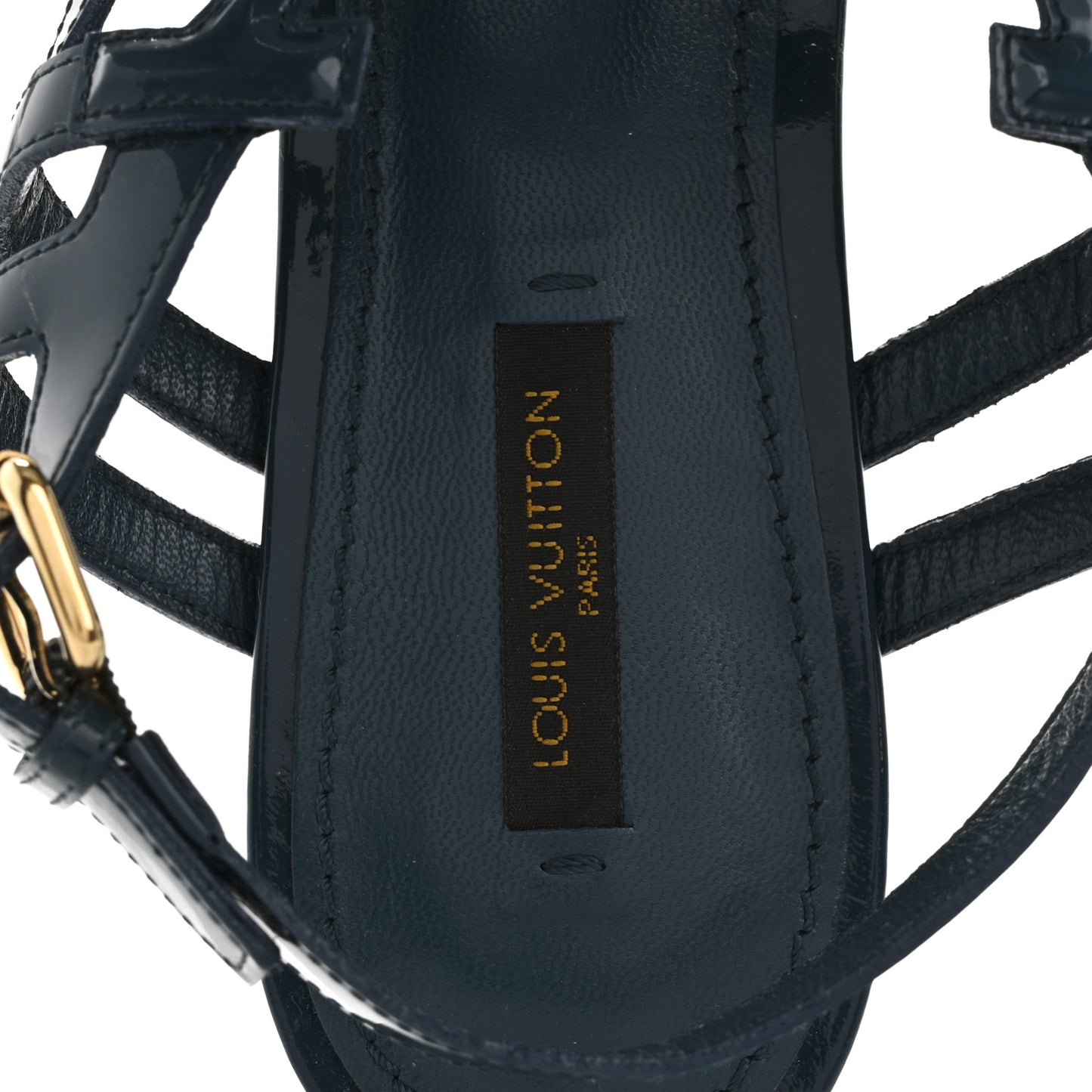 Patent Sandals LV Sandals 40 Blue