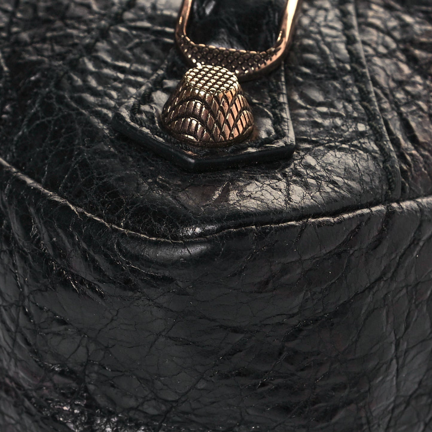 Agneau Giant 12 Gold Hardware Premier Clutch Black