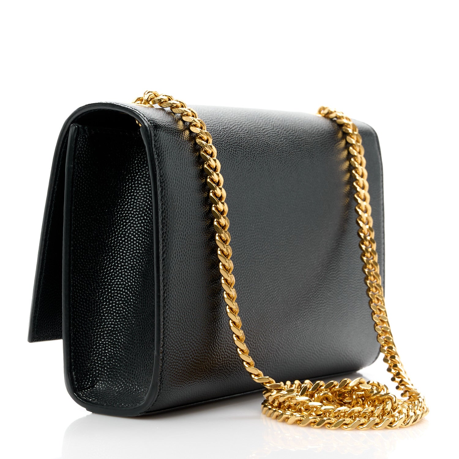 Saint Laurent Grain De Poudre Small Monogram Kate Satchel Black 3 of 12