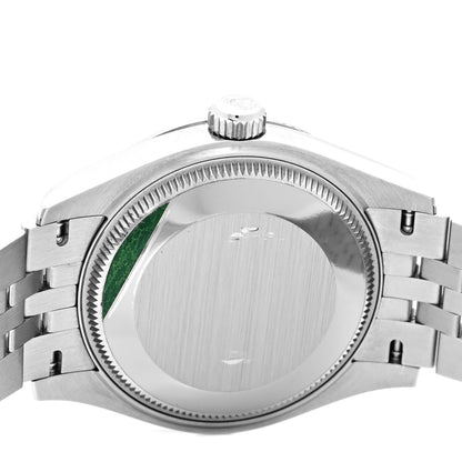 Rolex Stainless Steel 18K White Gold 31mm Oyster Perpetual Datejust Watch Black Roman 278274 4 of 5