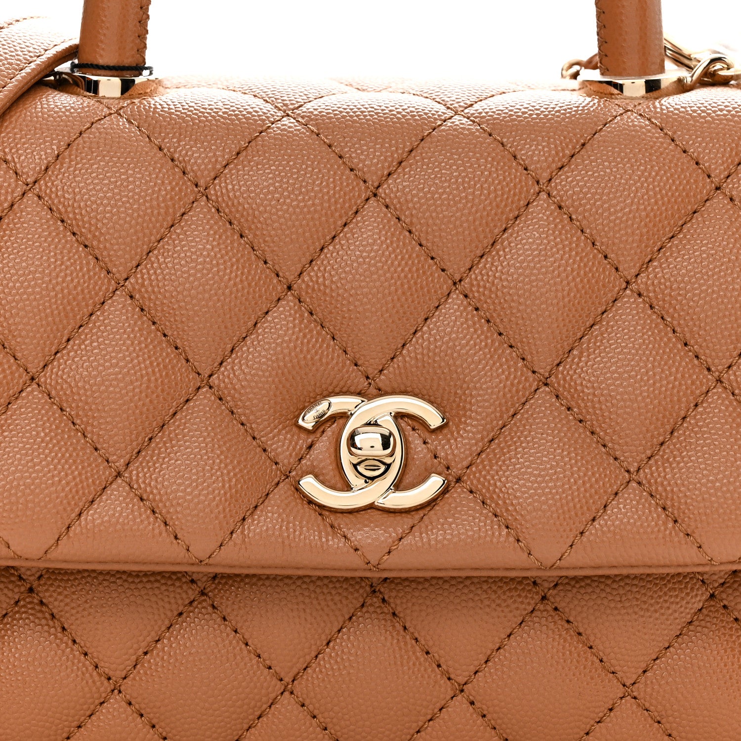 Chanel Caviar Quilted Mini Coco Handle Flap Brown 8 of 11