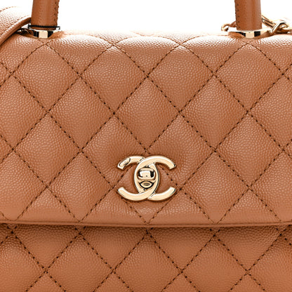 Chanel Caviar Quilted Mini Coco Handle Flap Brown 8 of 11