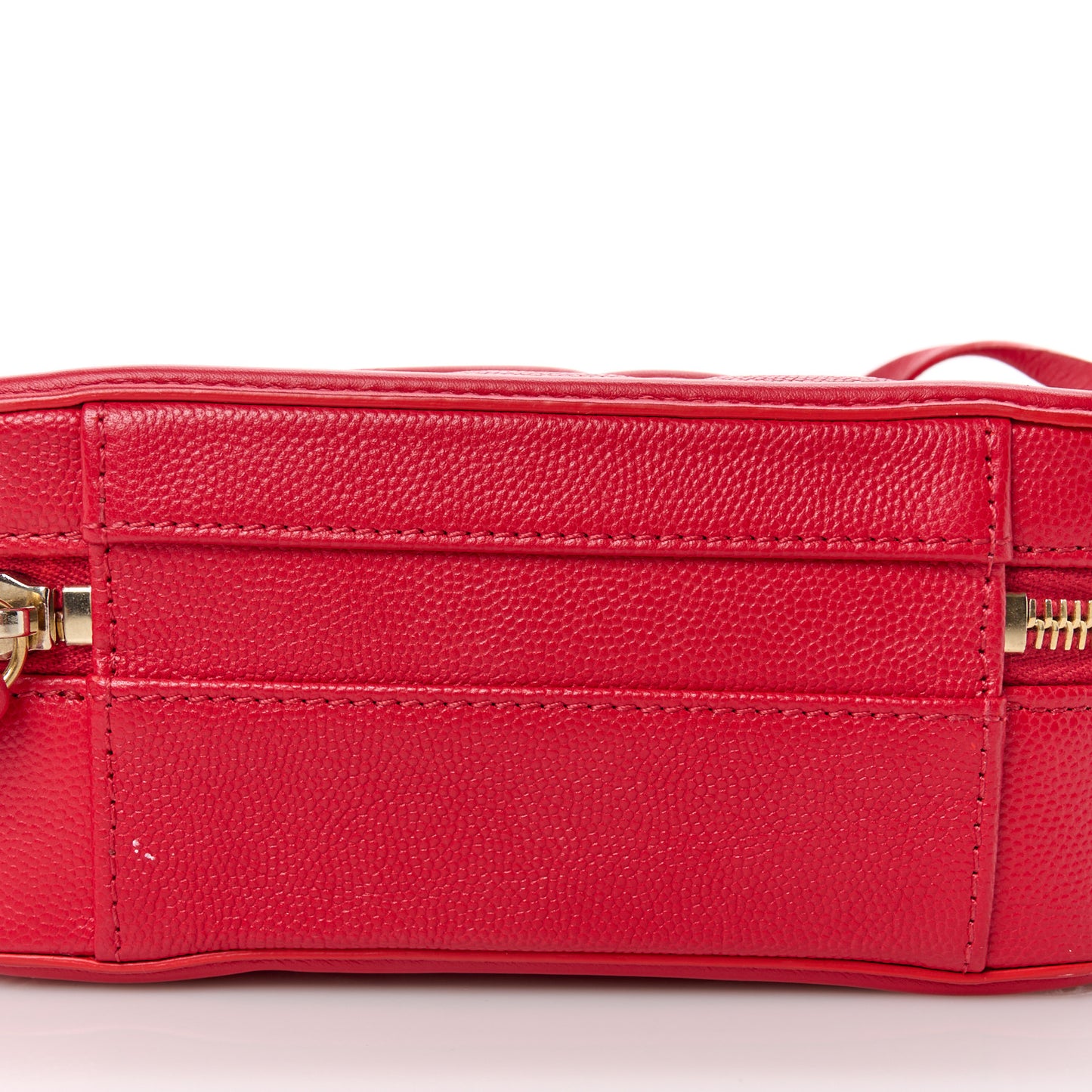 Caviar Quilted Small CC Filigree Vanity Case Red