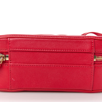 Chanel Caviar Quilted Small CC Filigree Vanity Case Red 11 of 12