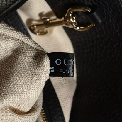 Gucci Pebbled Calfskin Medium Soho Chain Shoulder Bag Black 8 of 9