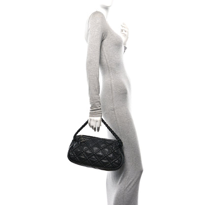 Chanel Lambskin Quilted Small Hidden Chain Shoulder Bag Black 2 of 10