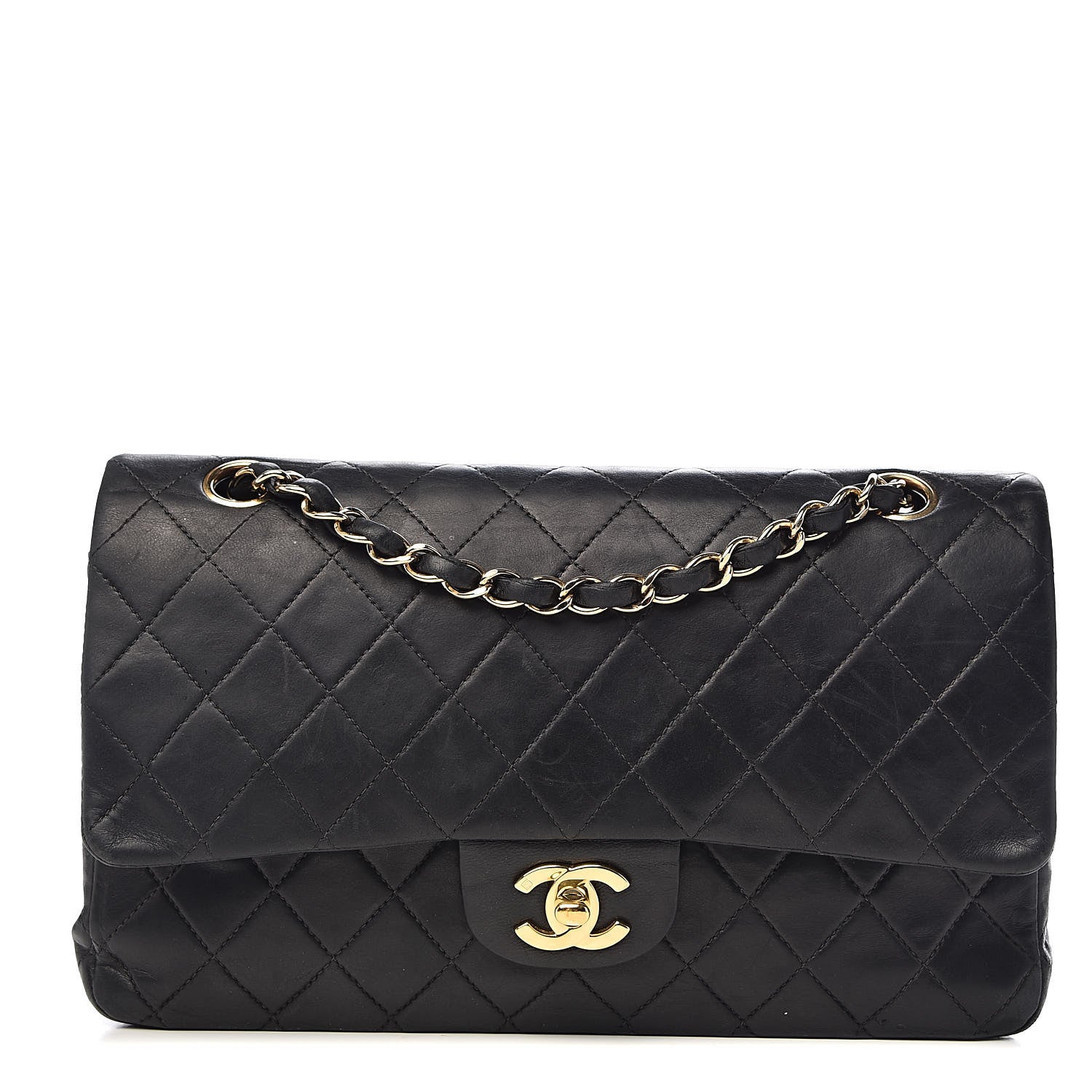 Chanel Lambskin Quilted Medium Double Flap Black 1 of 26