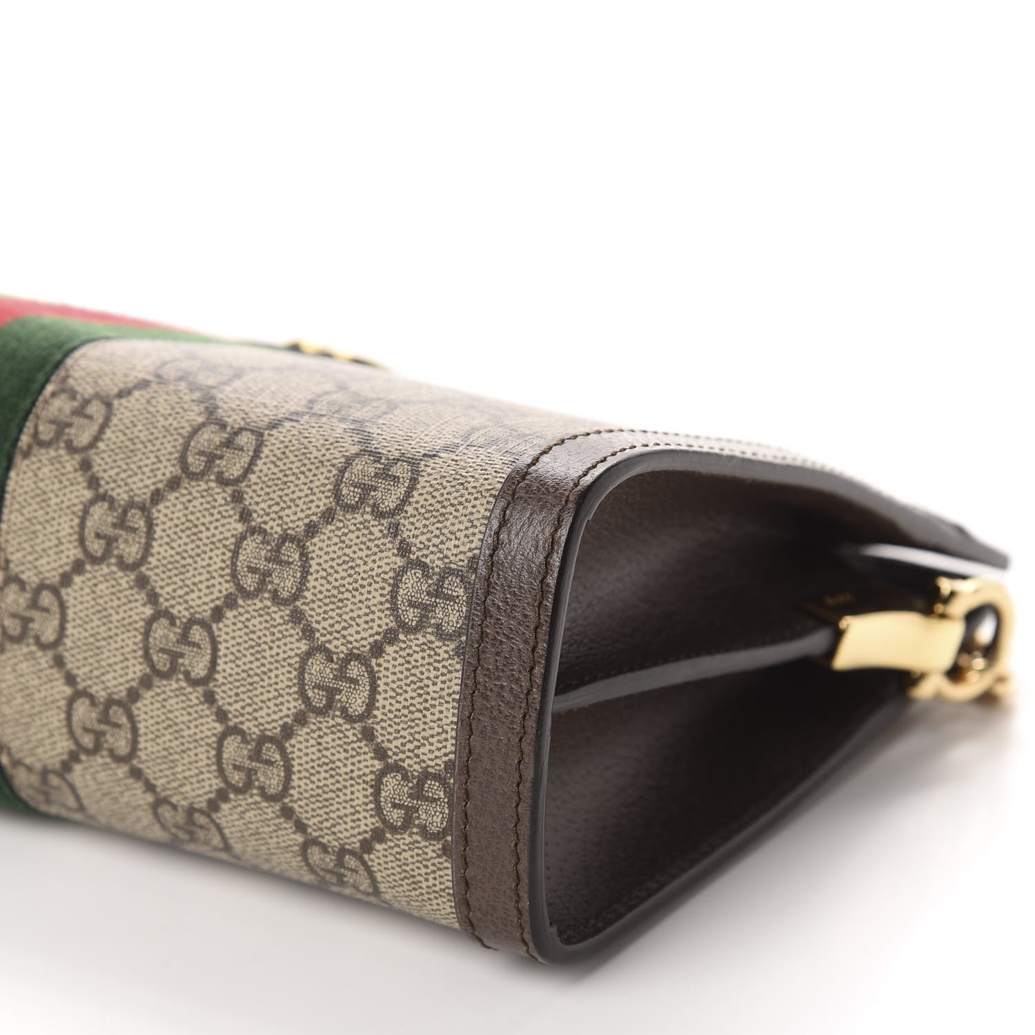 Gucci GG Supreme Monogram Web Small Ophidia Chain Shoulder Bag Brown 7 of 10