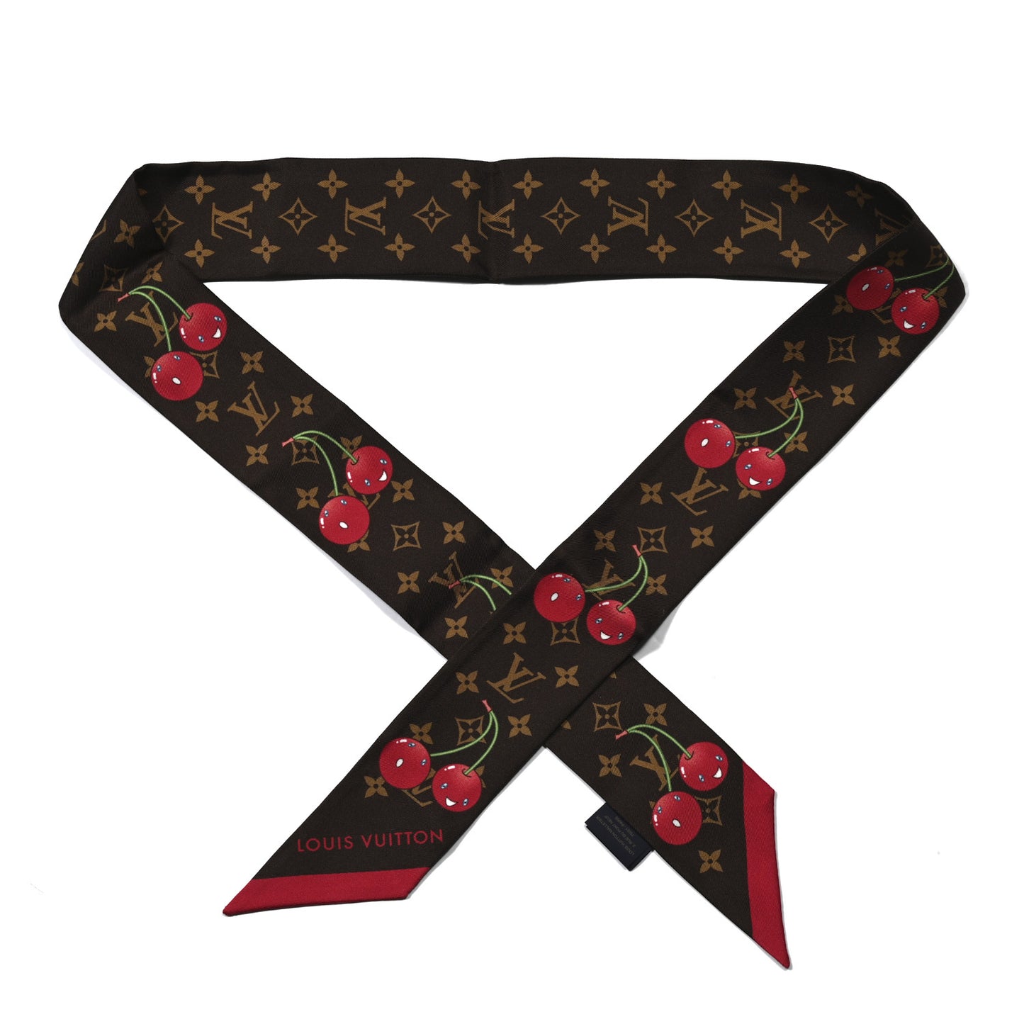 LV X TM Silk Monogram Cerises Bandeau Brown