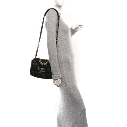 Chanel Lambskin Quilted Medium Chanel 19 Flap Black 2 of 11