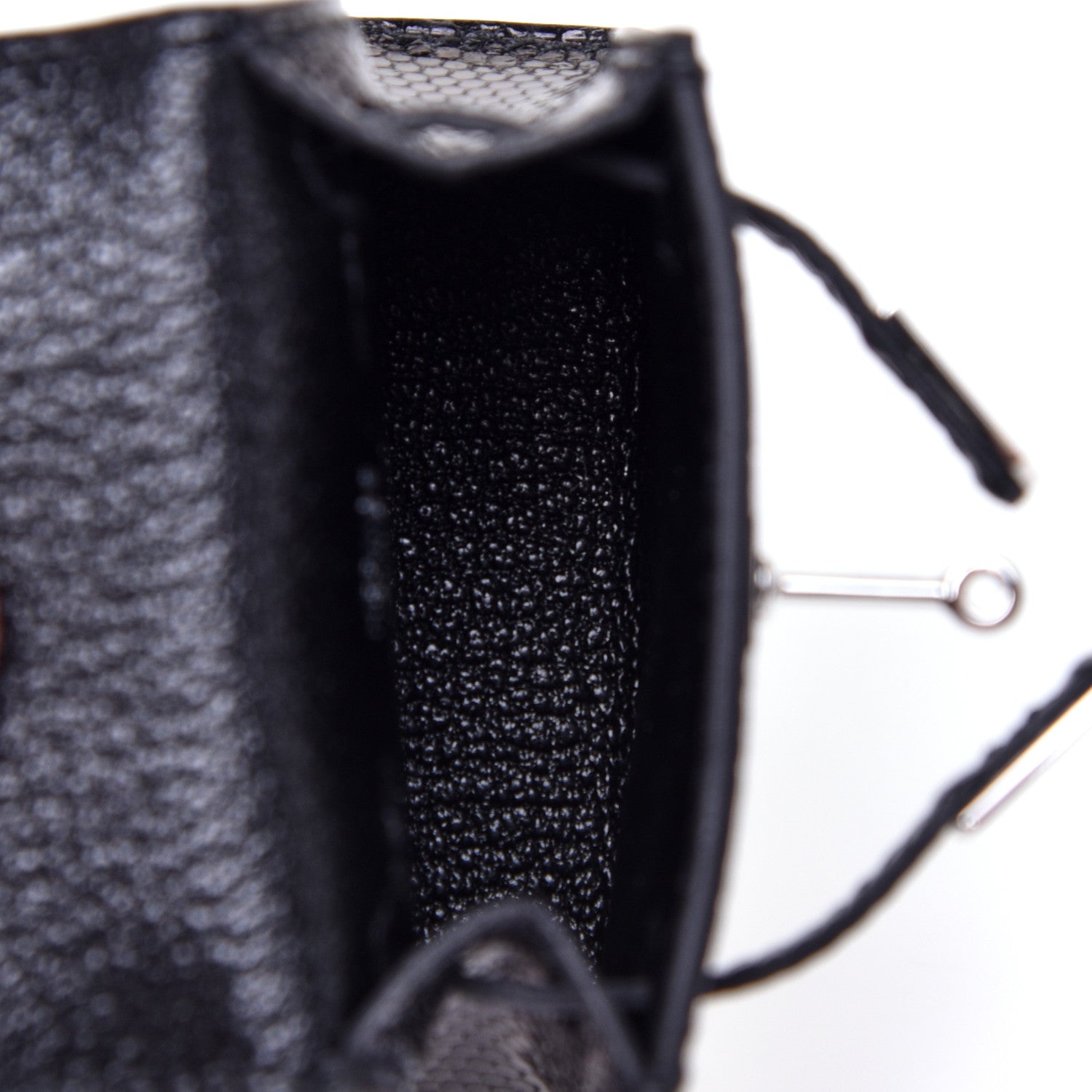 Hermes Lizard Mini Kelly Twilly Bag Charm Black 3 of 6