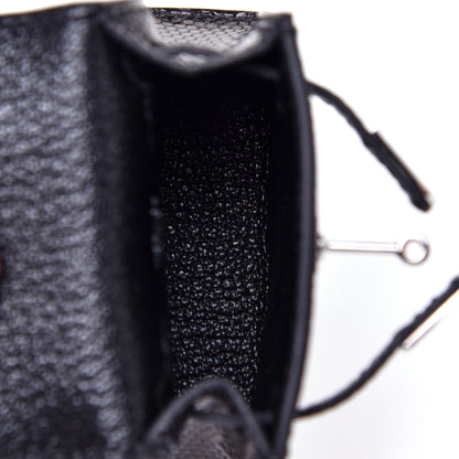 Hermes Lizard Mini Kelly Twilly Bag Charm Black 3 of 6