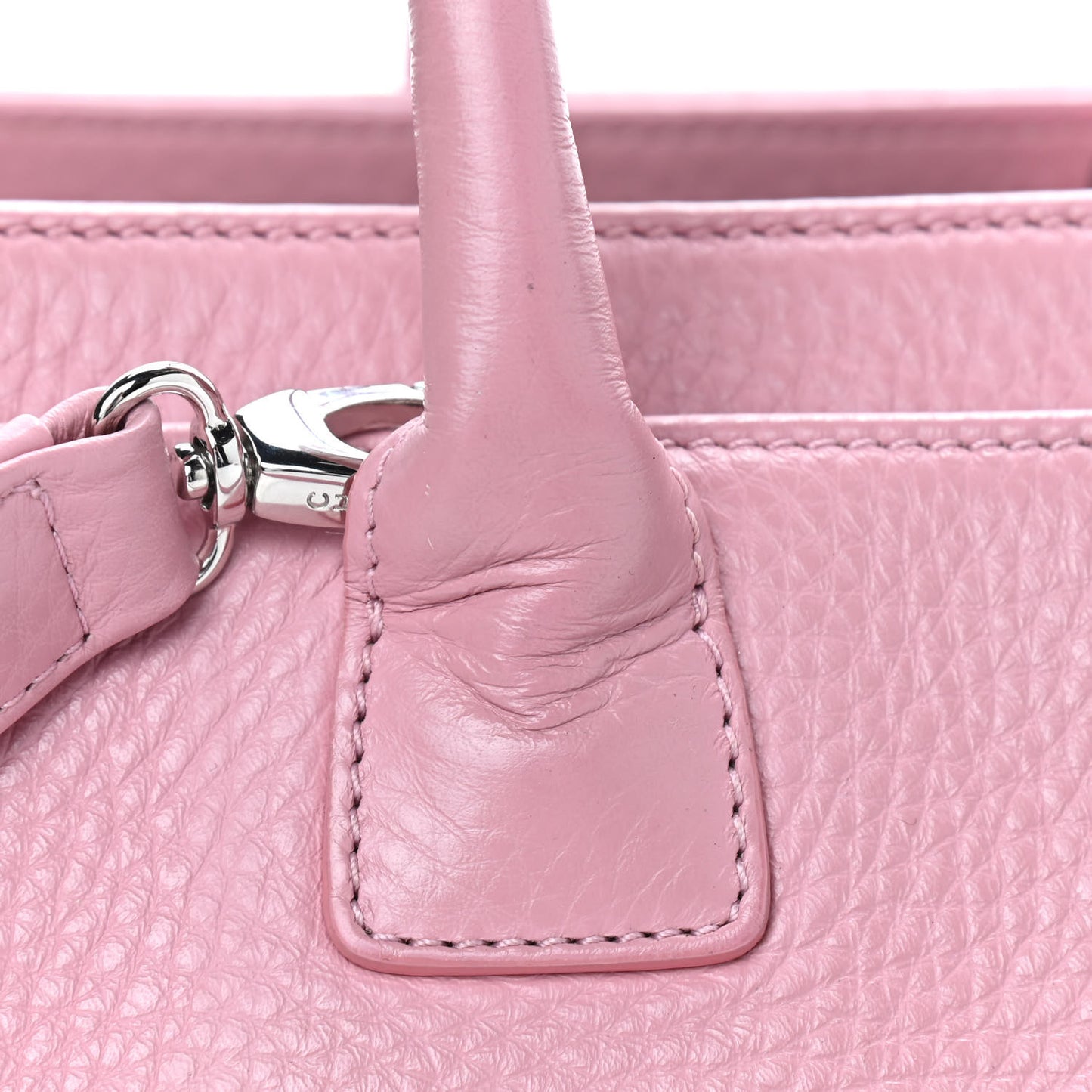 Calfskin Cerf Shopper Tote Pink