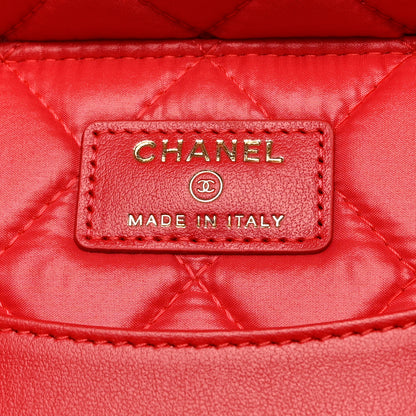Chanel Caviar Quilted Large Vanity Pouch Red 6 of 12
