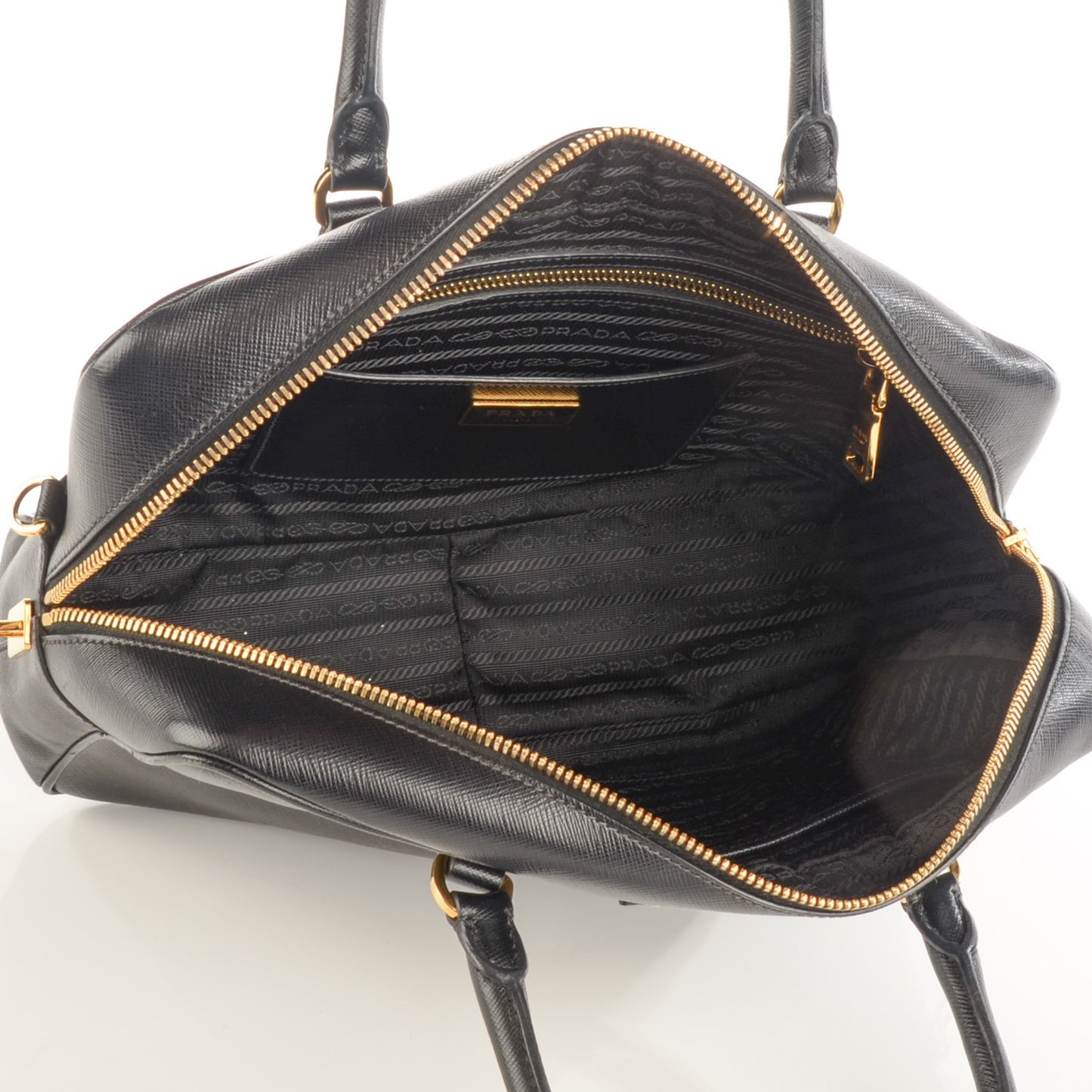 Saffiano Lux Bowler Black