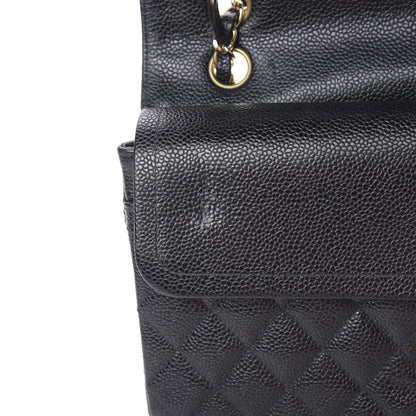 Chanel Caviar Quilted Medium Double Flap Black 11 of 12