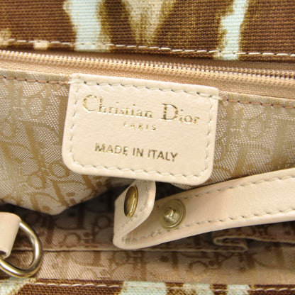 Christian Dior Canvas Leopard Print St Tropez Bag 8 of 9