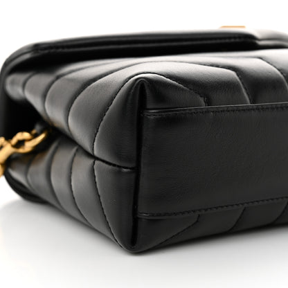 Saint Laurent Calfskin Y Quilted Monogram Toy Loulou Crossbody Bag Black 9 of 11