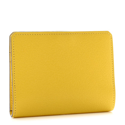 Hermes Chevre Chamkila Medor Card Holder Jaune De Naples 3 of 7
