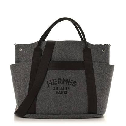 Hermes Felt Sac De Pansage Groom Bag Acier 1 of 8