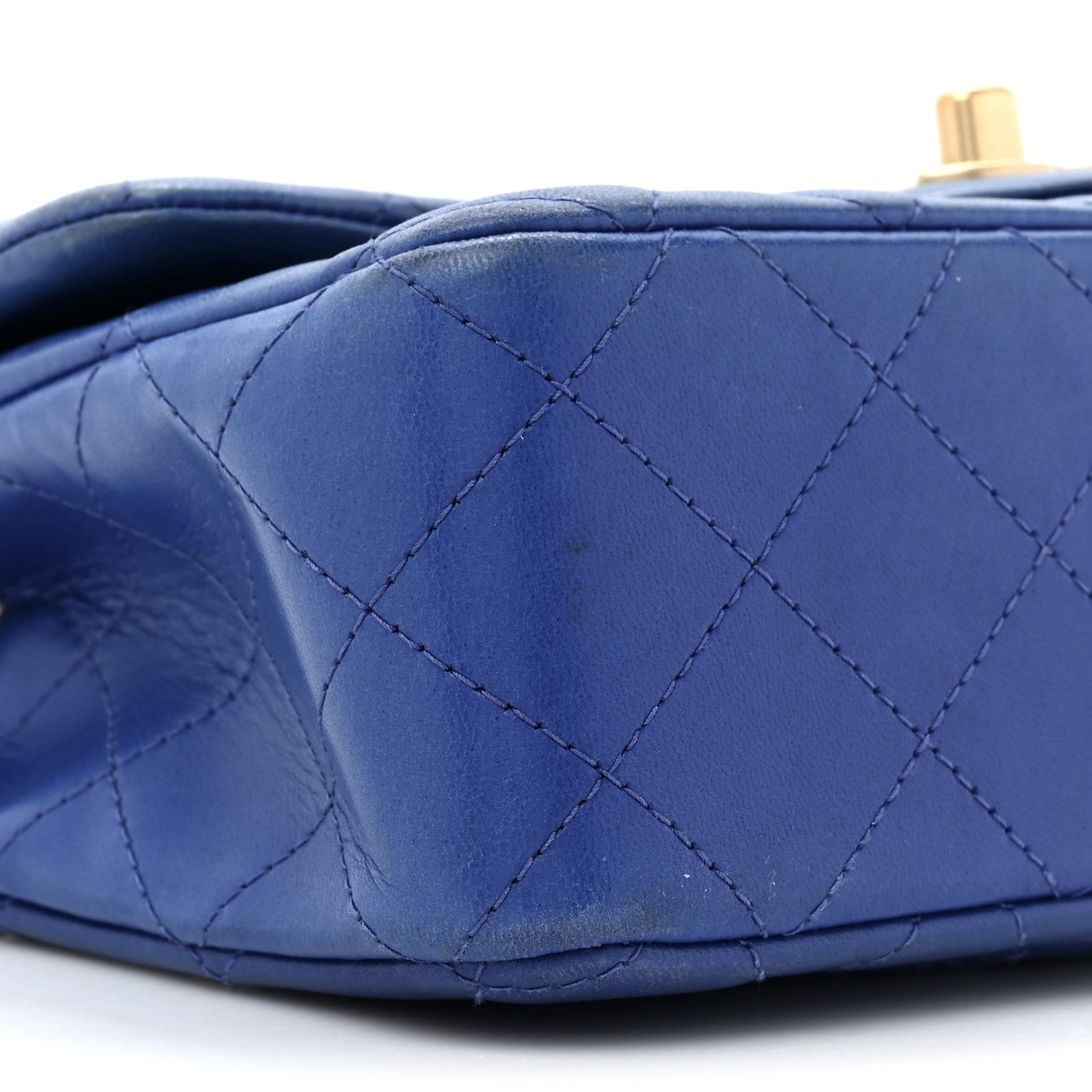 Chanel Lambskin Quilted Mini Rectangular Flap Blue 9 of 16