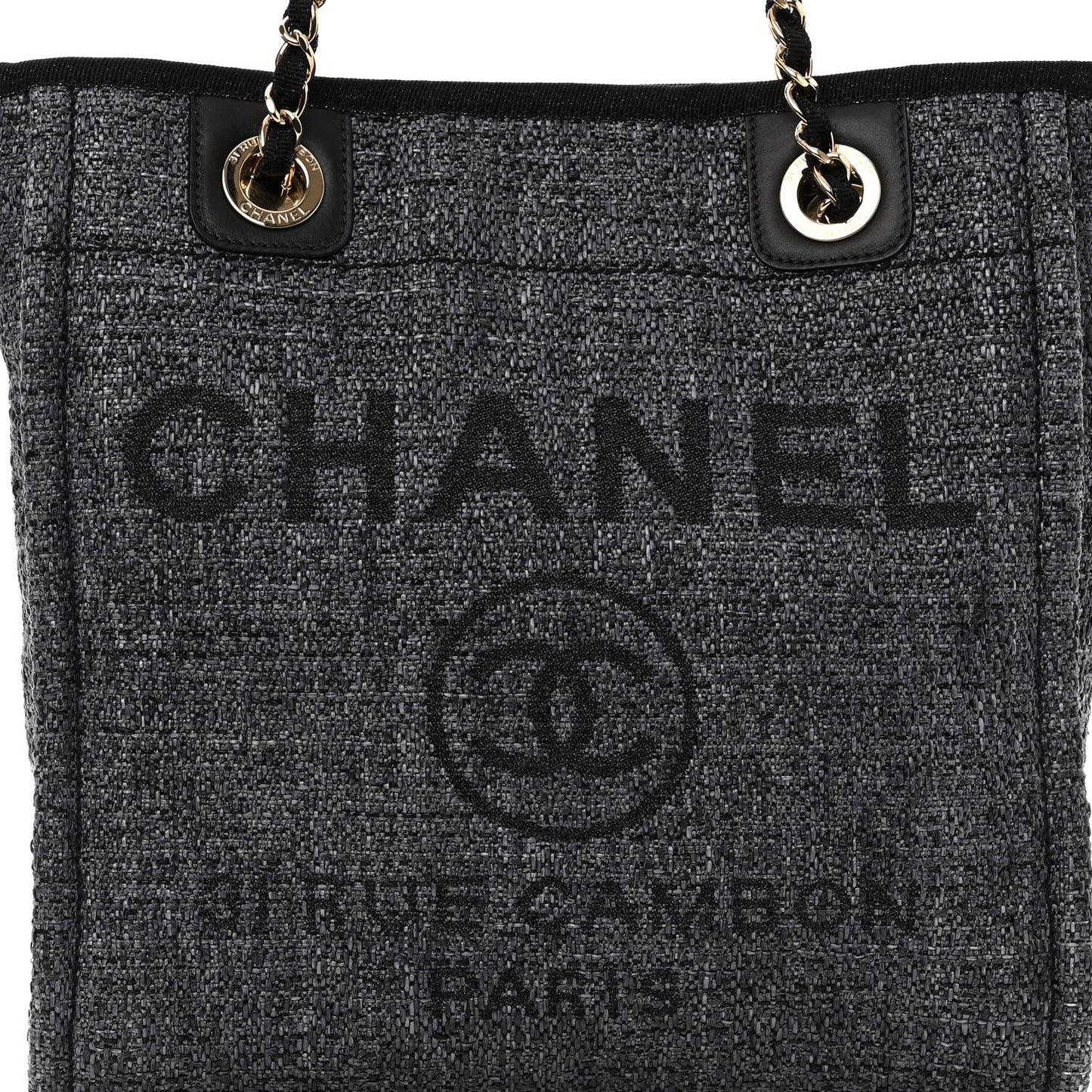 Mixed Fibers Mini Deauville Tote Black