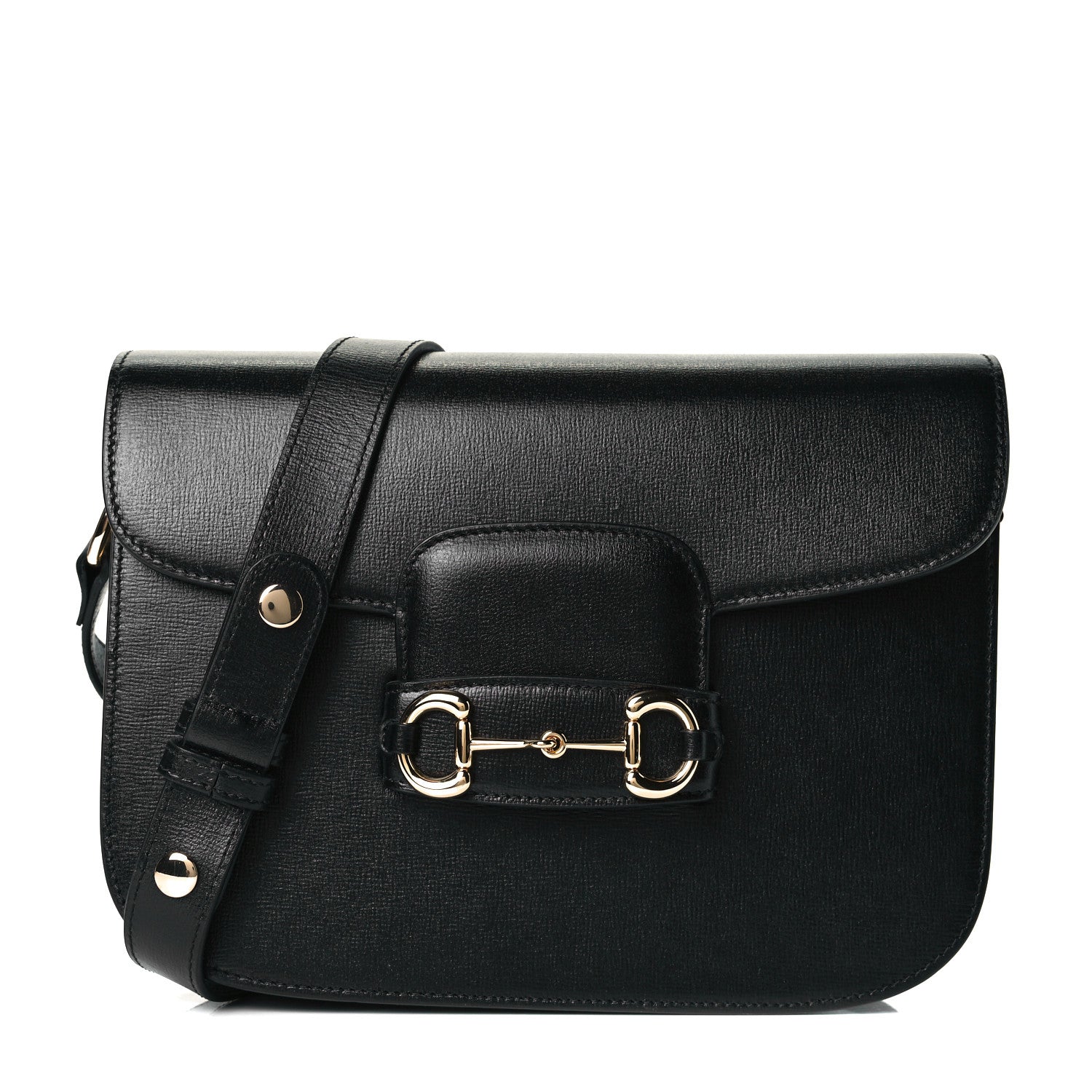 Gucci Azalea Calfskin Horsebit 1955 Shoulder Bag Black 1 of 7