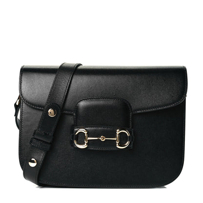 Gucci Azalea Calfskin Horsebit 1955 Shoulder Bag Black 1 of 7