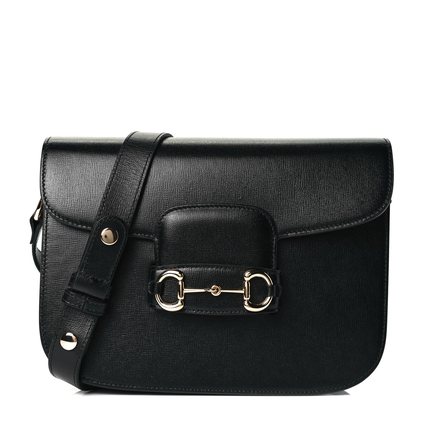 Azalea Calfskin Horsebit 1955 Shoulder Bag Black
