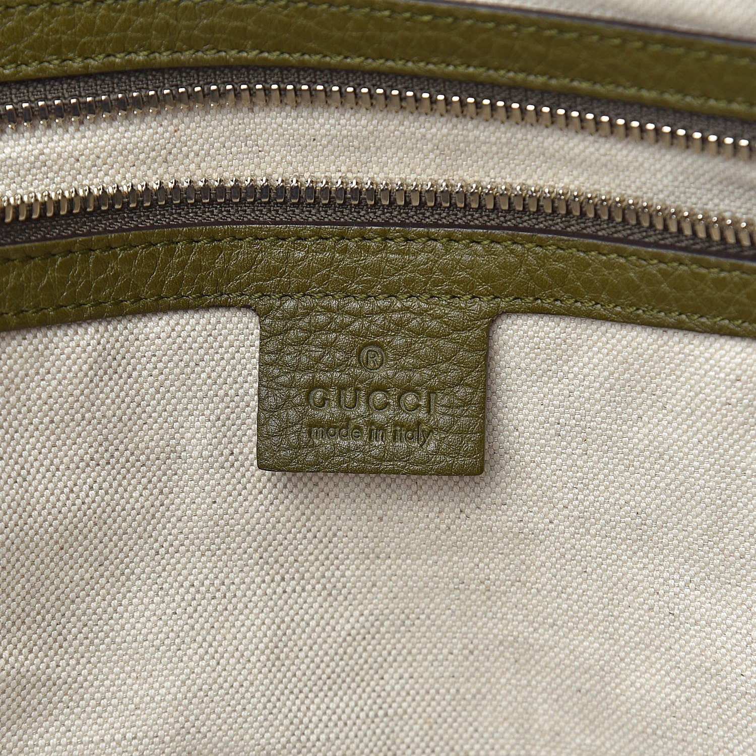 Gucci Pebbled Calfskin Tote Dark Green 6 of 15