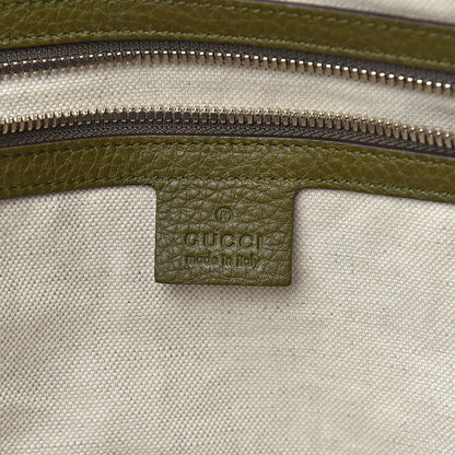 Gucci Pebbled Calfskin Tote Dark Green 6 of 15