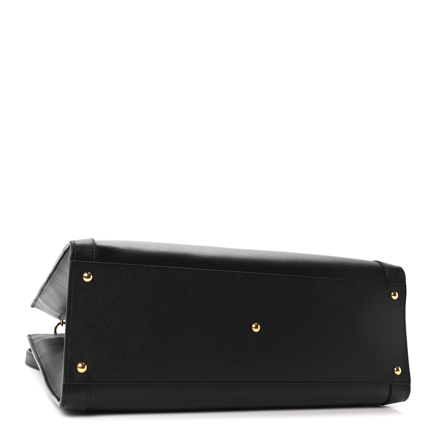 Calfskin Medium Diana Tote Bag Black Yellow Fluo