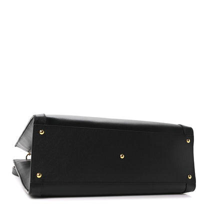 Gucci Calfskin Medium Diana Tote Bag Black Yellow Fluo 4 of 10
