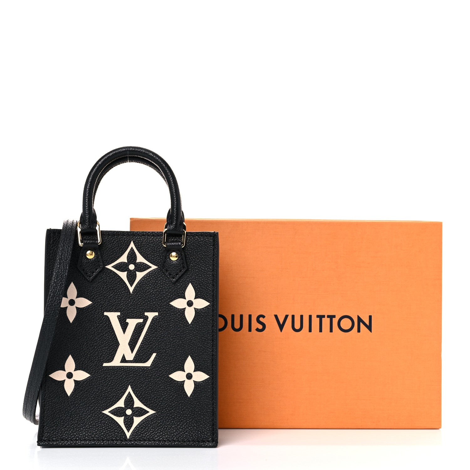 Louis Vuitton Empreinte Monogram Giant Petit Sac Plat Black Beige 12 of 12