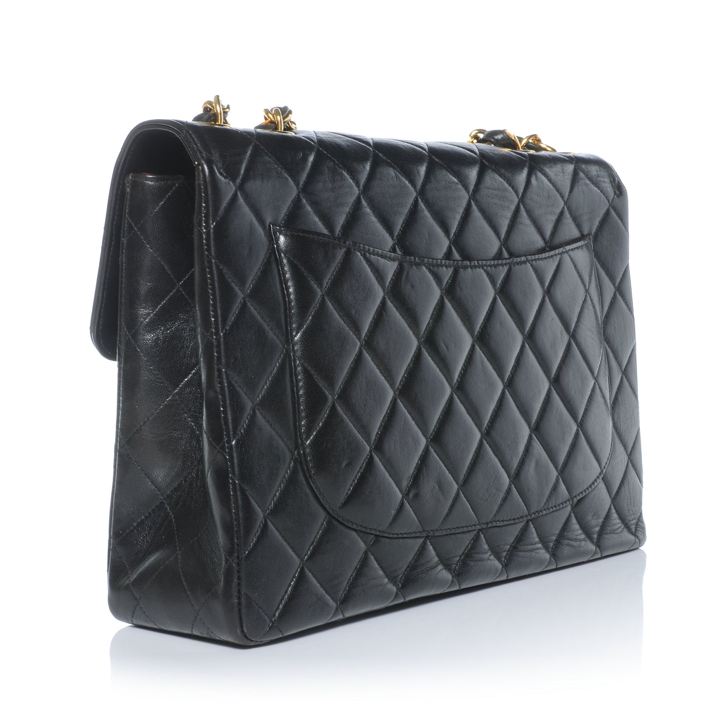 Lambskin Jumbo Flap Black