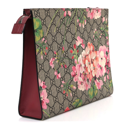 Gucci GG Supreme Monogram Blooms Large Cosmetic Case Beige Multicolor Dry Rose 3 of 7
