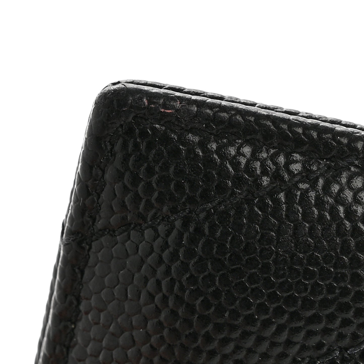 Grain De Poudre Matelasse Chevron Monogram Credit Card Case Black