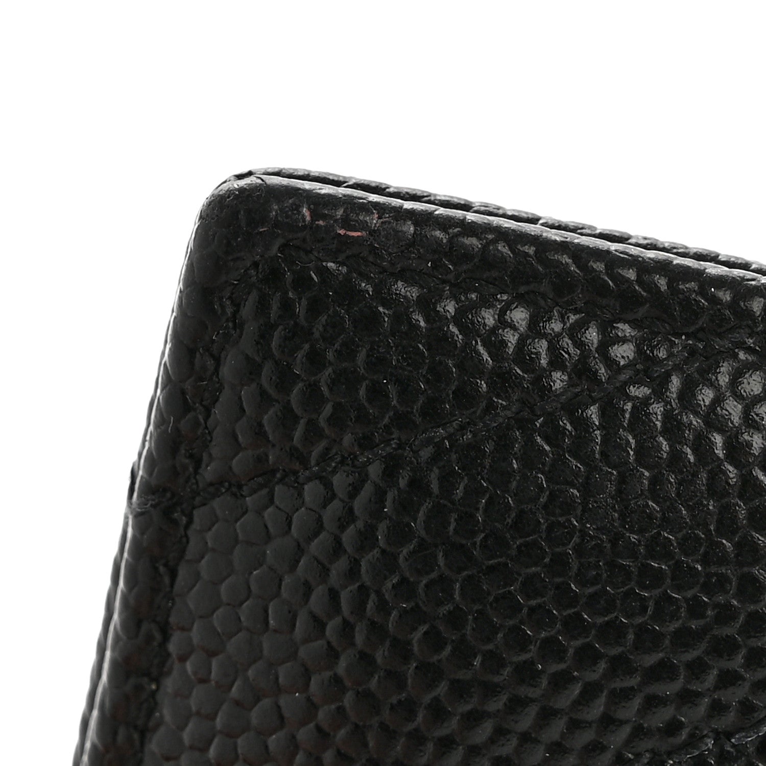 Saint Laurent Grain De Poudre Matelasse Chevron Monogram Credit Card Case Black 10 of 12