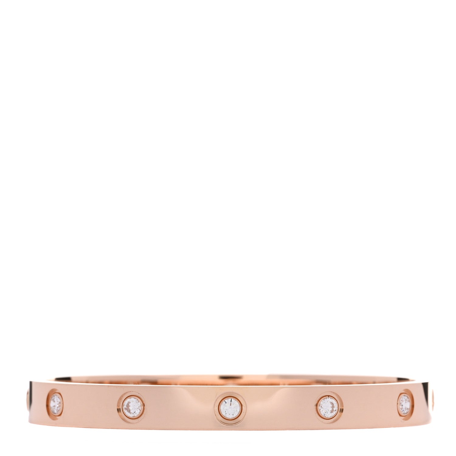 Cartier 18K Pink Gold 10 Diamond LOVE Bracelet 16 2 of 4