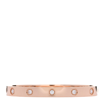 Cartier 18K Pink Gold 10 Diamond LOVE Bracelet 16 2 of 4