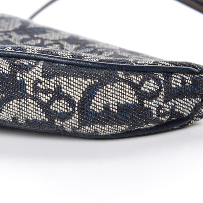 Christian Dior Monogram Mini Saddle Pochette Navy 10 of 11