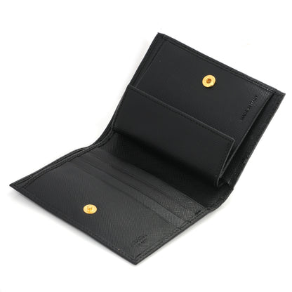 Prada Saffiano Metal Bi-Fold Wallet Nero Black 3 of 8