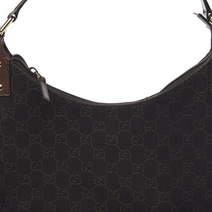 Gucci Monogram Small Hobo Navy Brown 11 of 11