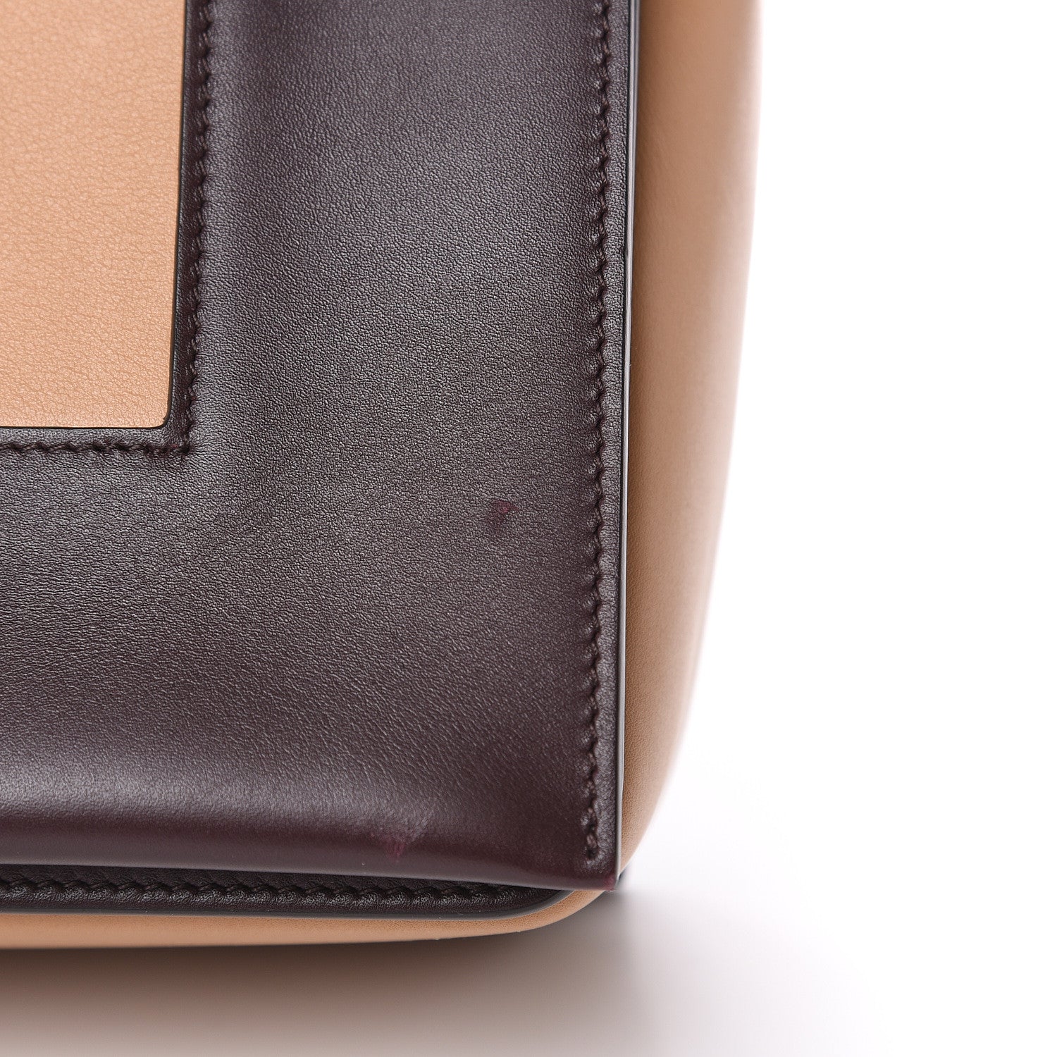 Celine Shiny Smooth Calfskin Medium Frame Shoulder Bag Burgundy Tan 11 of 13