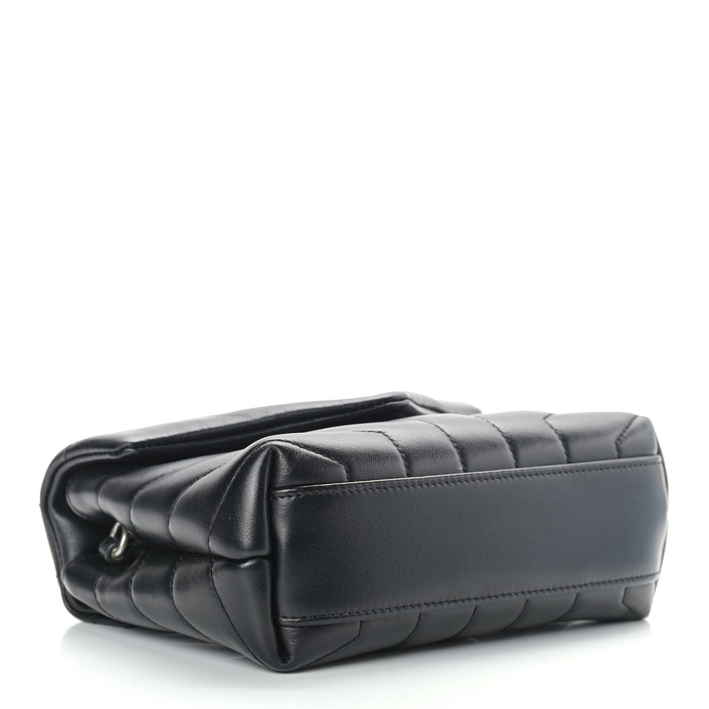 Calfskin Y Quilted Monogram Toy Loulou Crossbody Bag Black